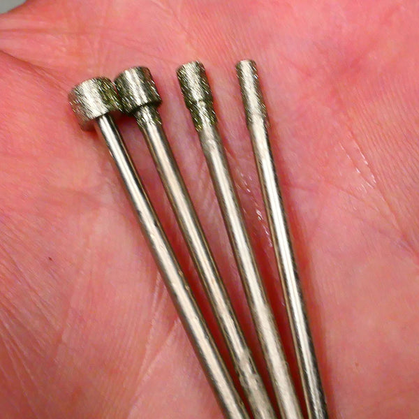 PULSAR DIAMOND® 2.35mm Shanked Micro-Core™ Stone Glass Opal Rock Diamond EPW Lapidary boring burrs 2.5mm to 5.00mm 4 piece set Fit Dremel Rotary tools Burrs Grinder B4-Axxx