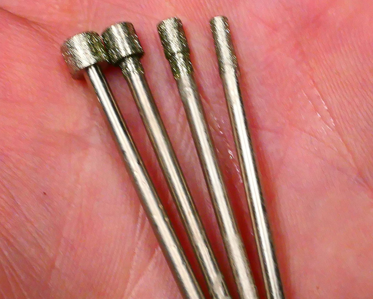PULSAR DIAMOND® 2.35mm Shanked Micro-Core™ Stone Glass Opal Rock Diamond EPW Lapidary boring burrs 2.5mm to 5.00mm 4 piece set Fit Dremel Rotary tools Burrs Grinder B4-Axxx