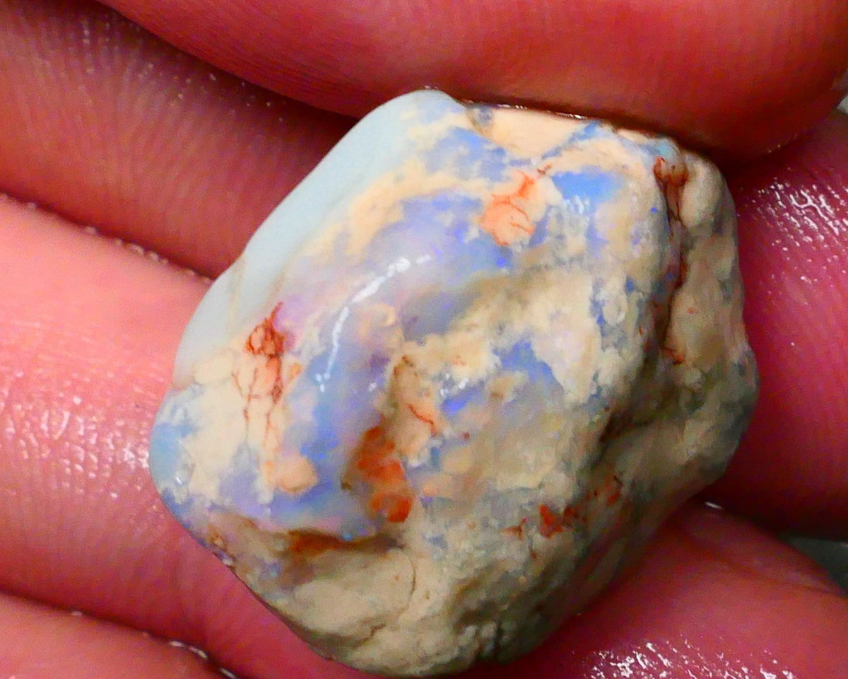 Lightning Ridge Knobby opal rough 26.00cts Bit Blue colur only 21x17x12mm  Lot B4-A126