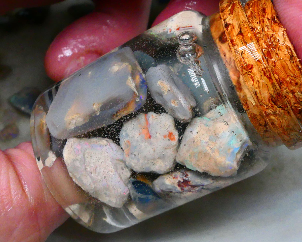 Lightning Ridge Knobby opal rough 130.00cts Potch with some colours to gamble 20mm to 10mm size range Lot B4-A152