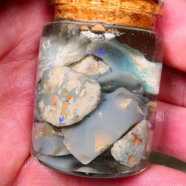 Lightning Ridge Knobby opal rough 130.00cts Potch with some colours to gamble 20mm to 10mm size range Lot B4-A152