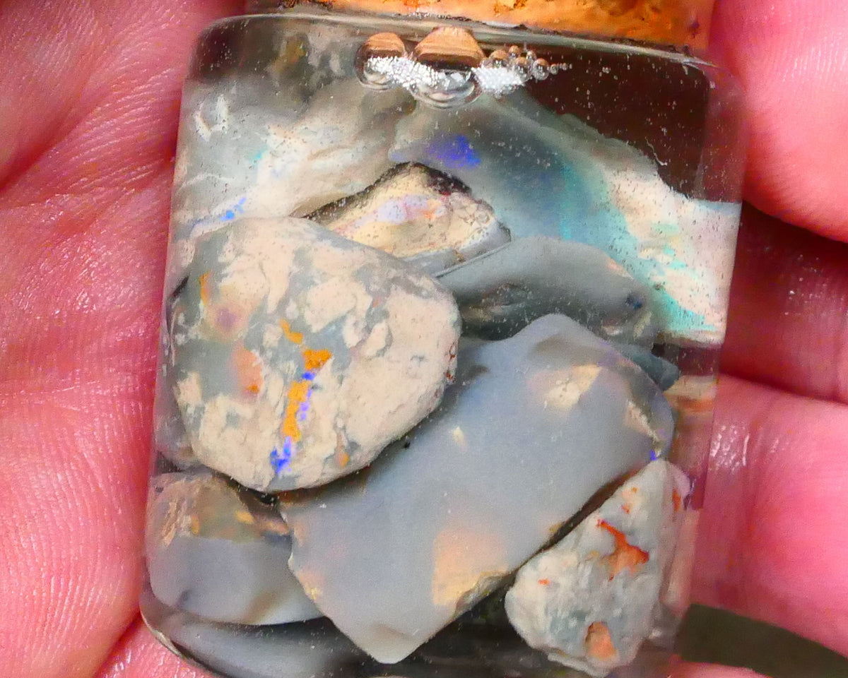 Lightning Ridge Knobby opal rough 130.00cts Potch with some colours to gamble 20mm to 10mm size range Lot B4-A152