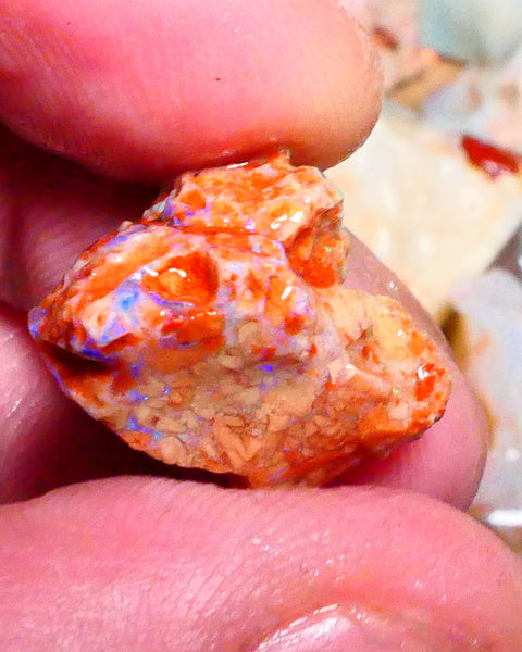 Coober Pedy Seam opal formation rough 12.00cts 17x13x11m Blue colours showing collect or carve Lot B4-A422