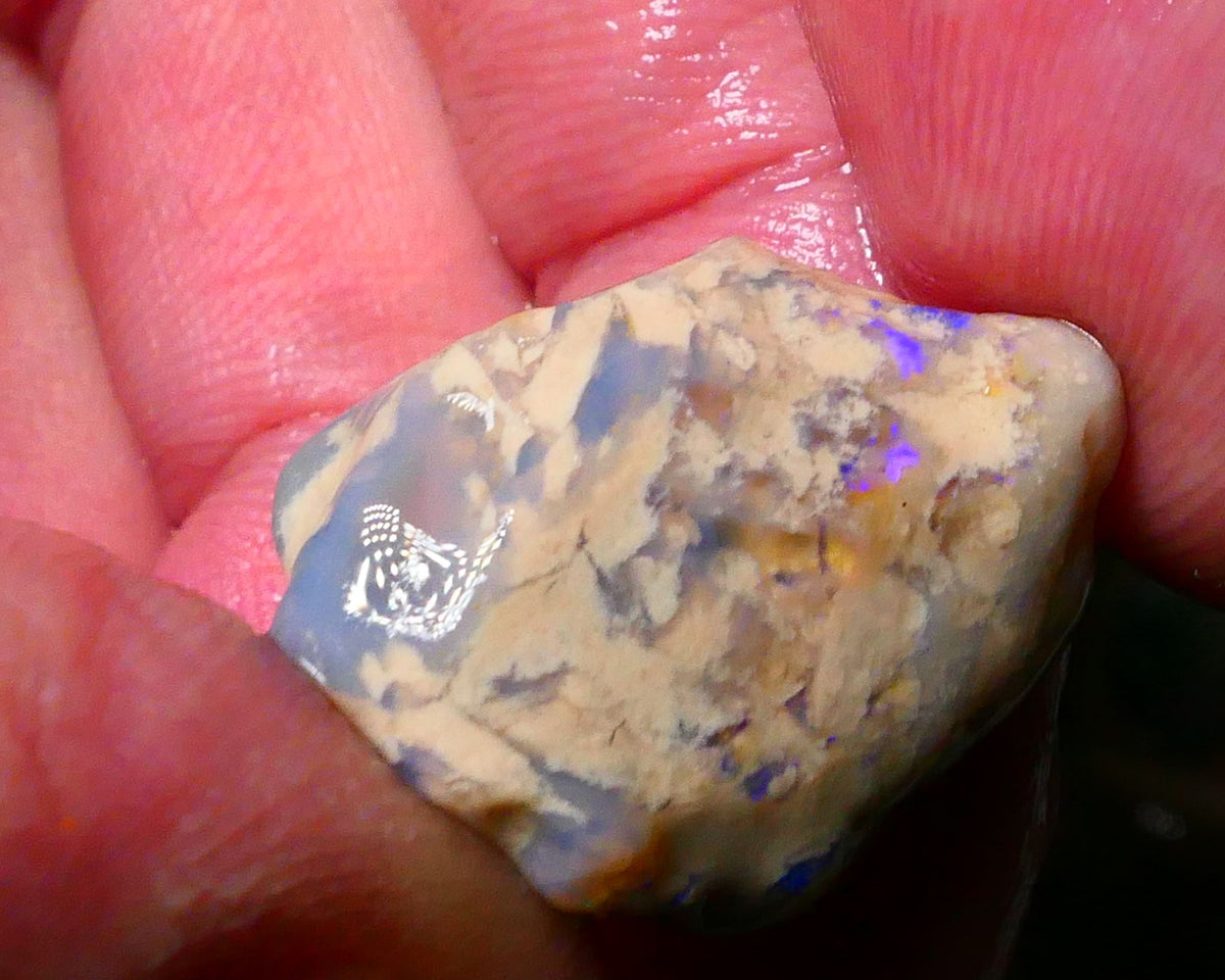 Lightning Ridge Knobby opal formation rough 27.00cts Bits of BLue colours 22x16x15mm Lot B4-A181