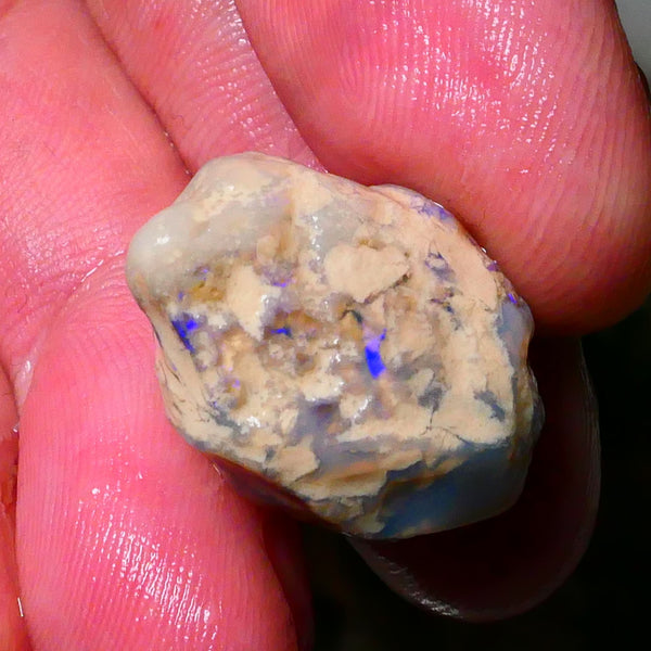 Lightning Ridge Knobby opal formation rough 27.00cts Bits of BLue colours 22x16x15mm Lot B4-A181