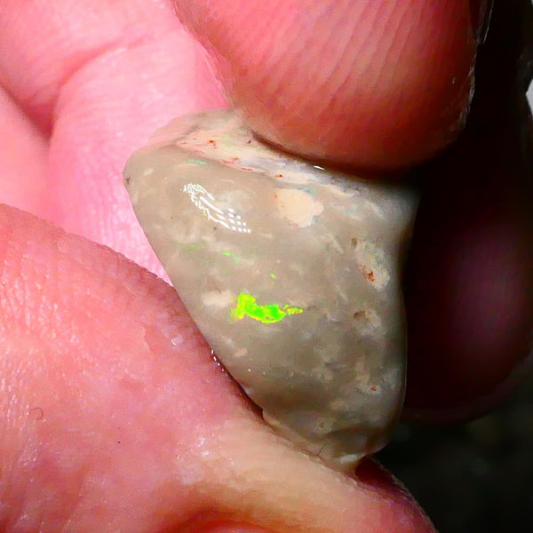 Lightning Ridge Knobby opal formation rough 12.00cts Bright flash of Bright Green/Yellow  fires 19x15x10mm Lot B4-A173