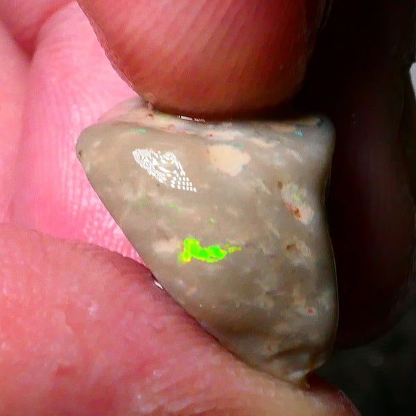 Lightning Ridge Knobby opal formation rough 12.00cts Bright flash of Bright Green/Yellow  fires 19x15x10mm Lot B4-A173