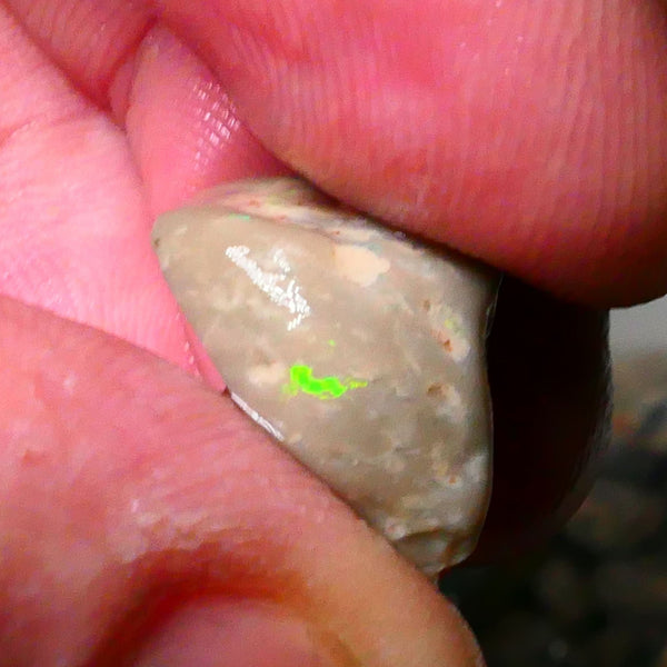 Lightning Ridge Knobby opal formation rough 12.00cts Bright flash of Bright Green/Yellow  fires 19x15x10mm Lot B4-A173