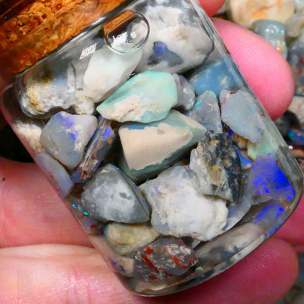 Knobby & Seam Potch & Colours from Lightning Ridge 170.00cts 17mm to chips size Lot B4-A205