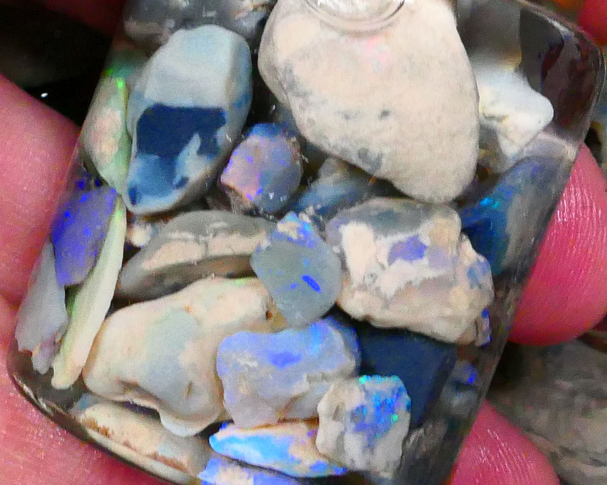 Knobby & Seam Potch & Colours from Lightning Ridge 170.00cts 17mm to chips size Lot B4-A205