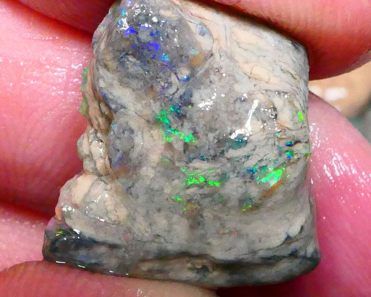 Gorgeous Lightning Ridge opal formation rough 17.00cts Lots of Multicolours showing collect or explore 21x17x10mm Lot B4-A218