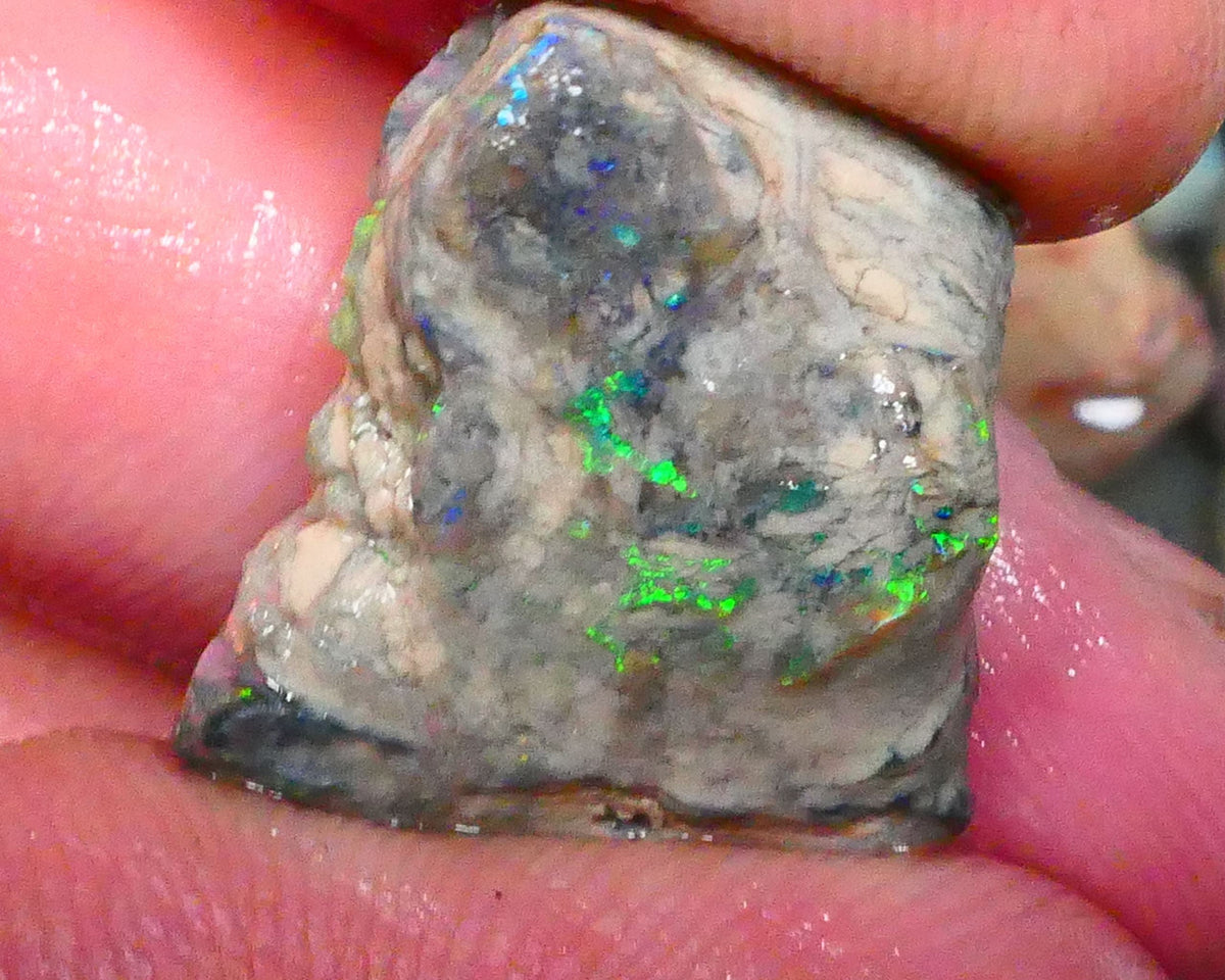 Gorgeous Lightning Ridge opal formation rough 17.00cts Lots of Multicolours showing collect or explore 21x17x10mm Lot B4-A218