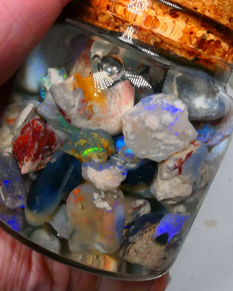 Lightning Ridge 220.00cts Potch & Lots Colours mixed bases 15mm to chip size  Lot B4-A307