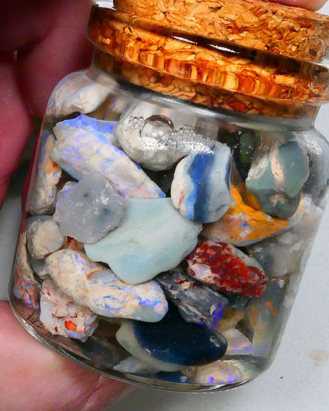 Lightning Ridge 220.00cts Potch & Lots Colours mixed bases 15mm to chip size  Lot B4-A307