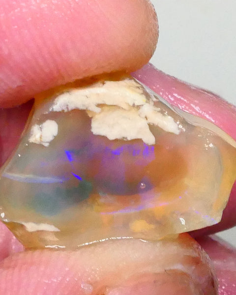 Lightning Ridge Amber Knobby opal rub/rough 23.00 Lightning Ridge Flashes pf blues 22x14x14mm Lot B4-A375