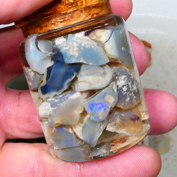 Knobby Splits of Lightning Ridge 165.00cts Colours to Gamble 16mm to Chip size Lot B4-A389