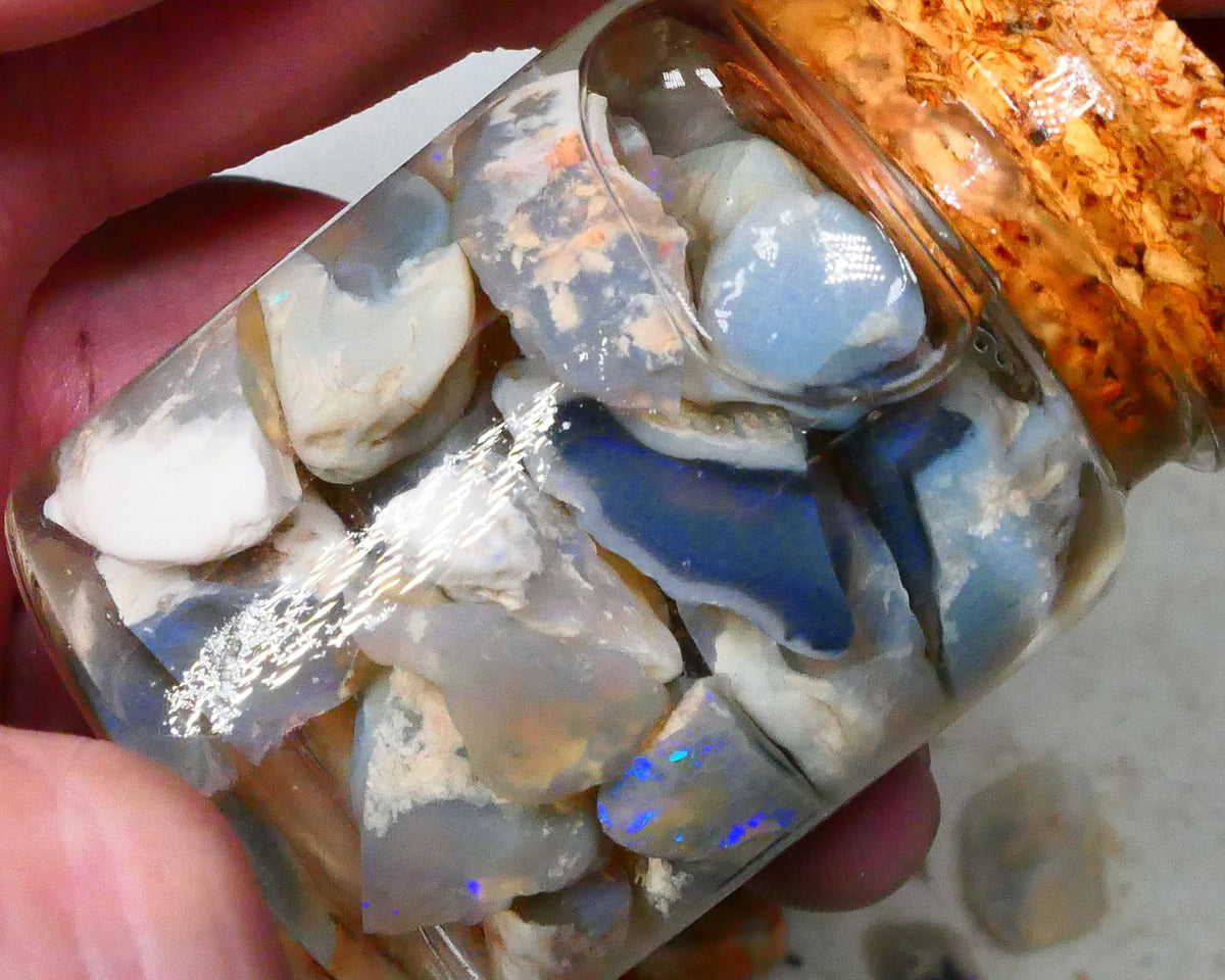 Knobby Splits of Lightning Ridge 165.00cts Colours to Gamble 16mm to Chip size Lot B4-A389