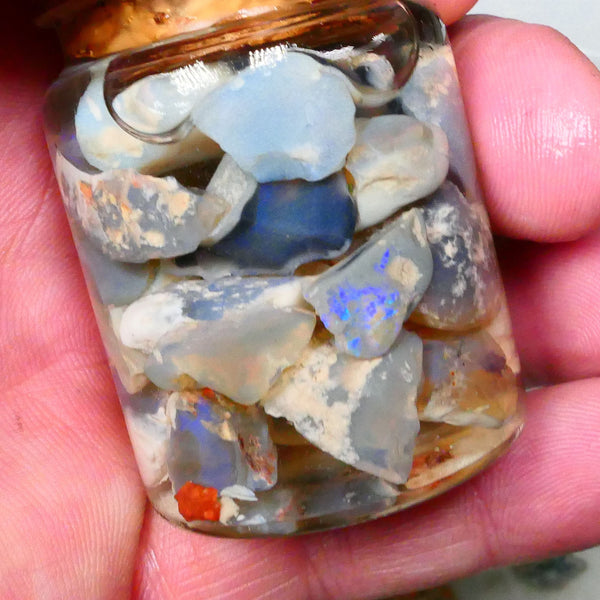 Knobby Splits of Lightning Ridge 165.00cts Colours to Gamble 16mm to Chip size Lot B4-A389