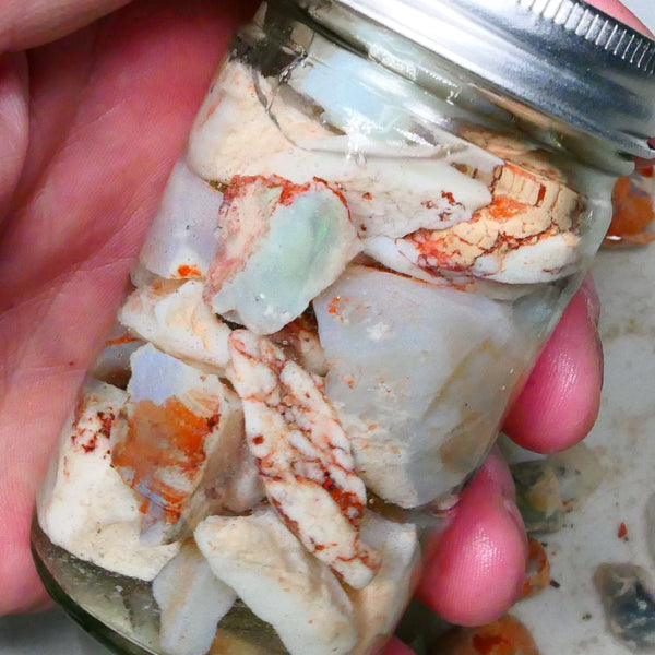 Coober Pedy Potch 450cts Mostly Light base seam opal rough 22mm to chip size Lot B4-A386