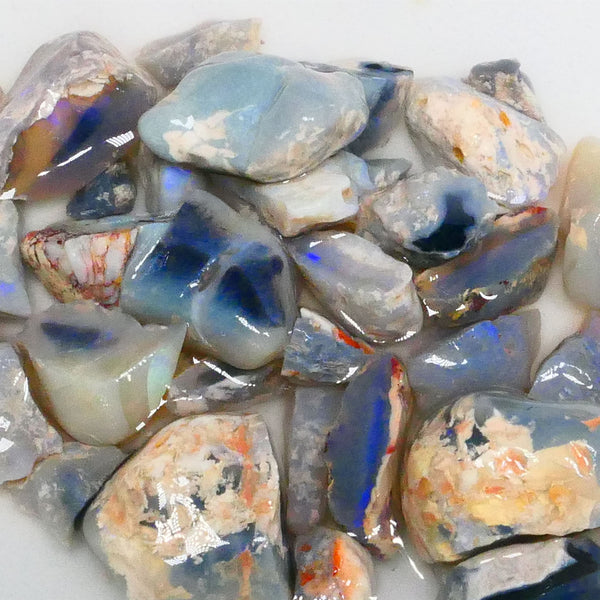 Parcel of Mixed based knobby opal split left over from a  Matey splitting mission lol 300.00cts Some colours for fun sold as gamble 17mm to chip size  Lot B4-A471