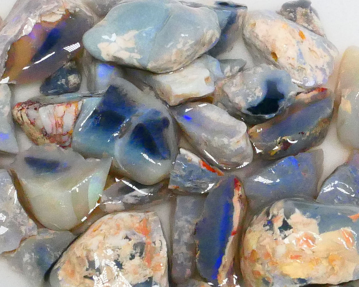Parcel of Mixed based knobby opal split left over from a  Matey splitting mission lol 300.00cts Some colours for fun sold as gamble 17mm to chip size  Lot B4-A471