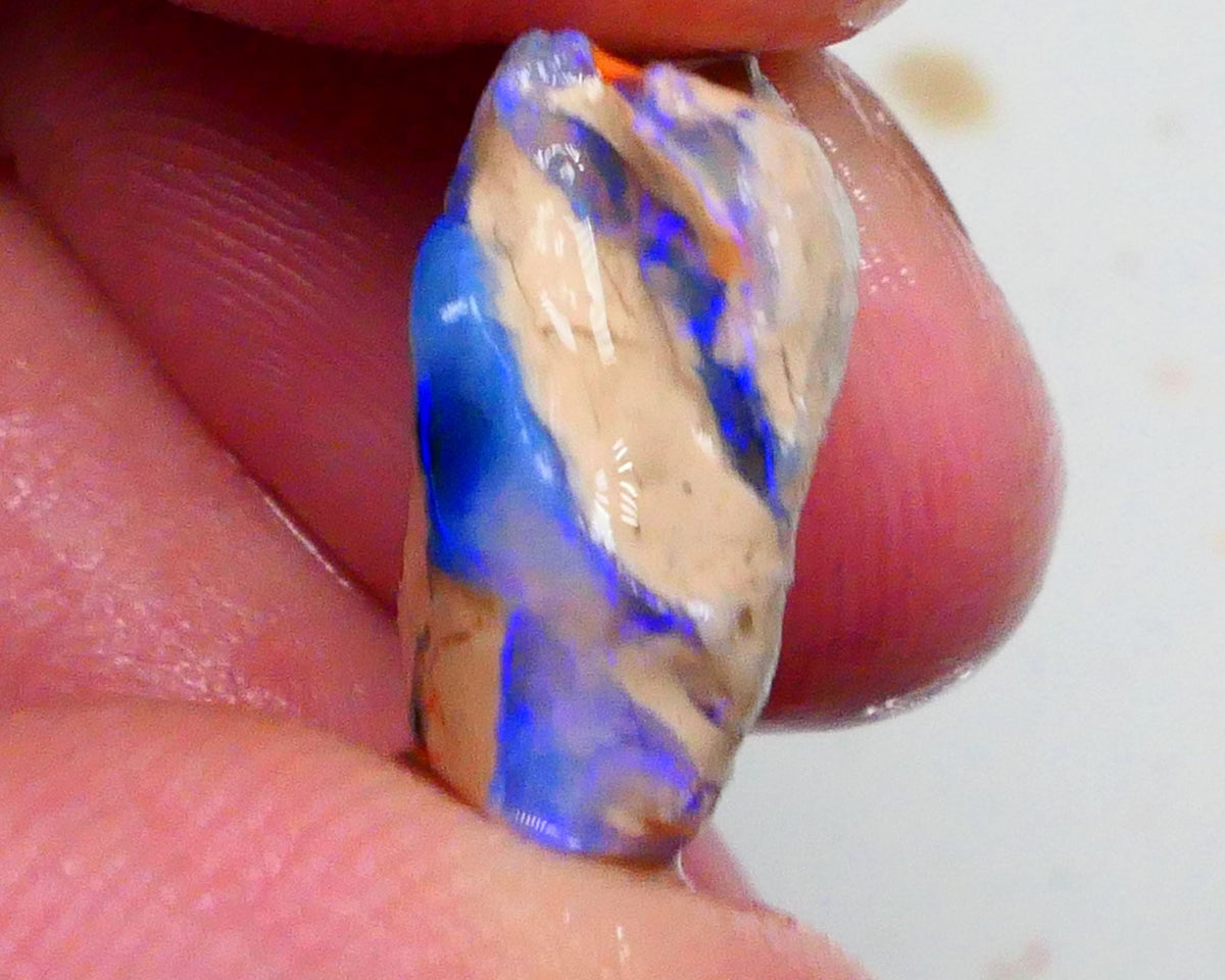 Bright Blues on this Knobby opal formation rough 11.50cts Carve Gamble or collect ? 19x16x7mm  Lot B4-A467