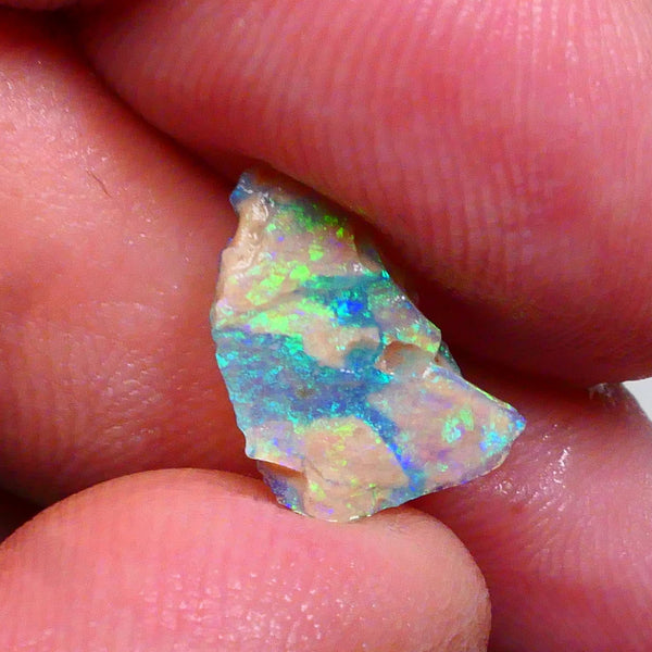 Inlay doublet stone here 1.25cts Stunning Bright Gemmy multicolour bar thin but potential here 13x8x2mm  Lot B4-A466