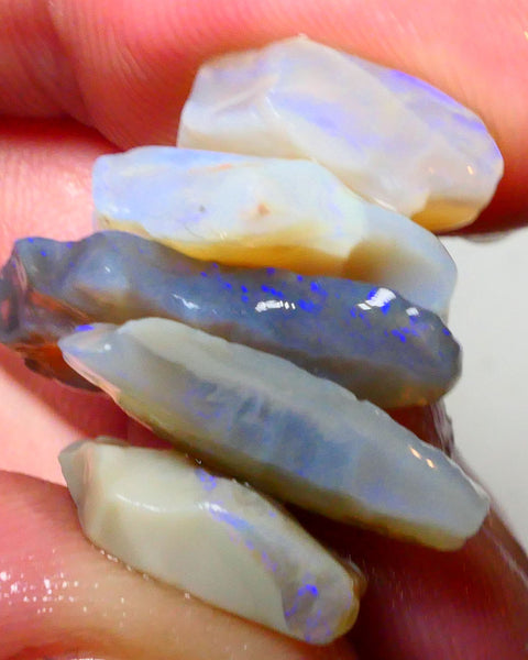 Lightning Ridge Seam opal stack 34.50cts Dark & Crystal bases some blues colours to gamble 22x16x4mm & 17x15x5mm  Lot B4-A485