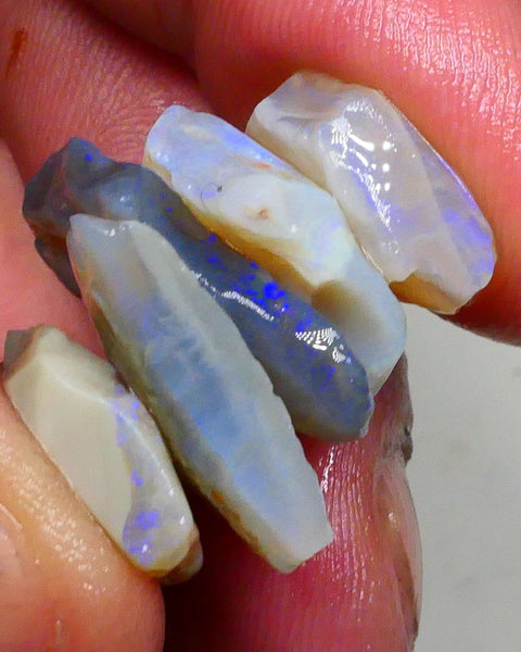 Lightning Ridge Seam opal stack 34.50cts Dark & Crystal bases some blues colours to gamble 22x16x4mm & 17x15x5mm  Lot B4-A485