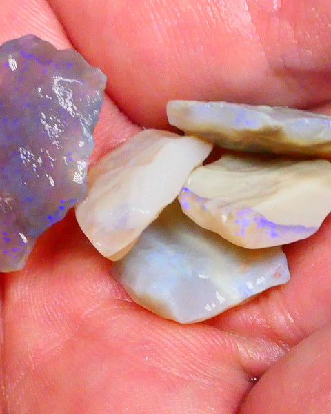 Lightning Ridge Seam opal stack 34.50cts Dark & Crystal bases some blues colours to gamble 22x16x4mm & 17x15x5mm  Lot B4-A485