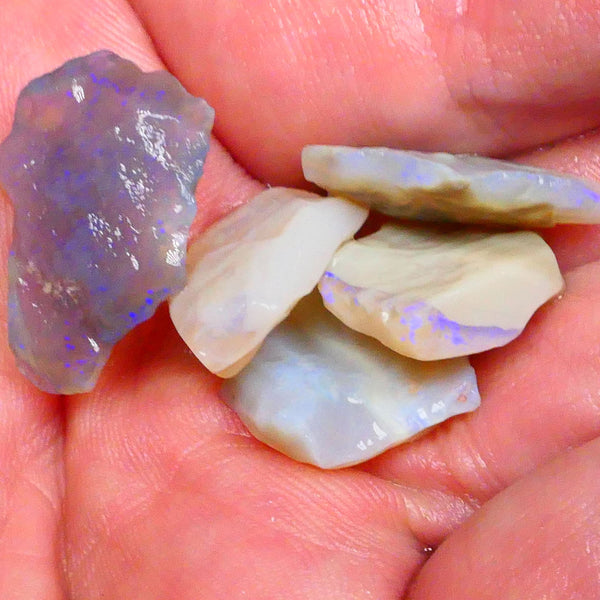 Lightning Ridge Seam opal stack 34.50cts Dark & Crystal bases some blues colours to gamble 22x16x4mm & 17x15x5mm  Lot B4-A485