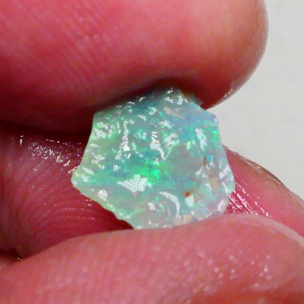 Small multicolour seam opal to cut & Polish 2.00cts Blues & Greens of Lightning Ridge 10x10x4mm Lot B4-A475