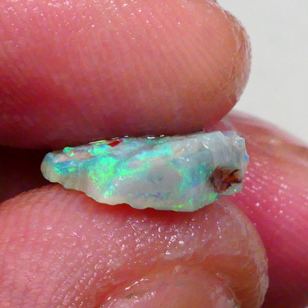 Small multicolour seam opal to cut & Polish 2.00cts Blues & Greens of Lightning Ridge 10x10x4mm Lot B4-A475