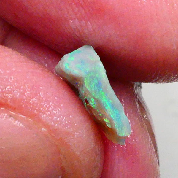 Small multicolour seam opal to cut & Polish 2.00cts Blues & Greens of Lightning Ridge 10x10x4mm Lot B4-A475