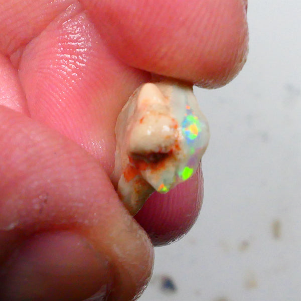 Oranges & Yellows dominant here 4.00cts Small Point to be had for those who dare Lightning Ridge 15x13x6mm Lot B4-A493