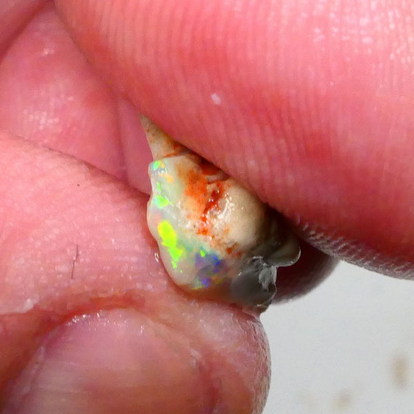 Oranges & Yellows dominant here 4.00cts Small Point to be had for those who dare Lightning Ridge 15x13x6mm Lot B4-A493