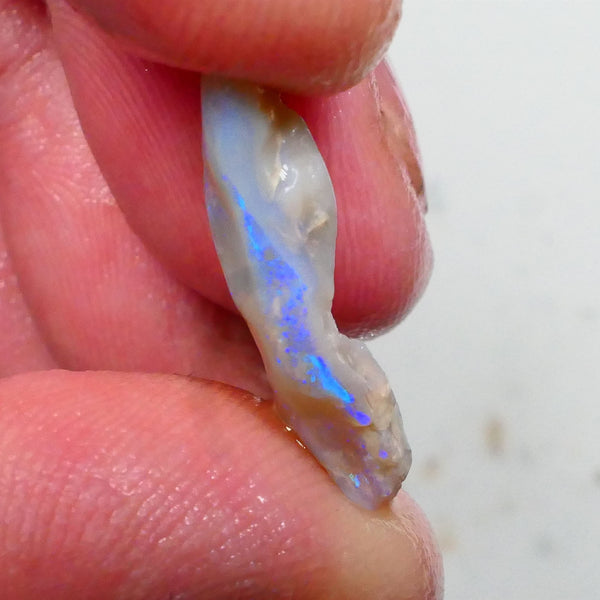 Gorgeous Flat Blue bar visible from 2 sides and through top skin 5.50cts Lighting Ridge to cut 22x11x5mm   Lot B4-A492