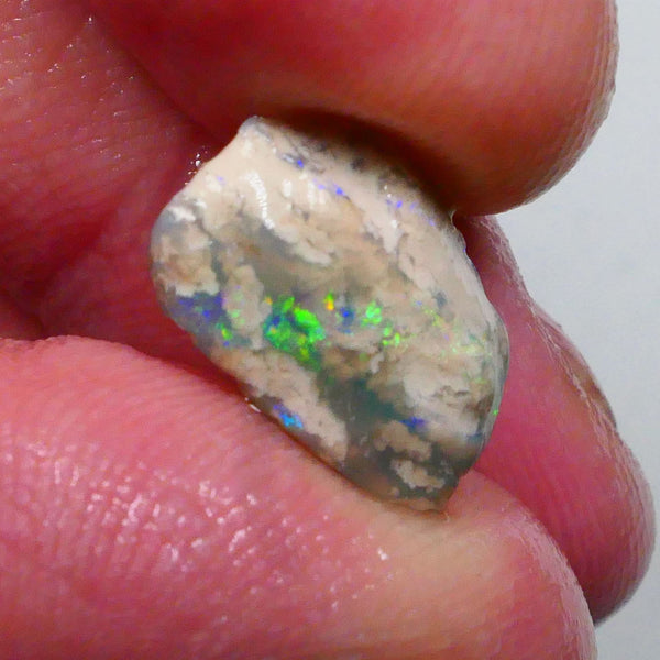 Small Lightning Ridge opal rough formation 3.25cts Bright Green /Blue / Yellows showing sold as gamble 14x9x5mm Lot B4-A489