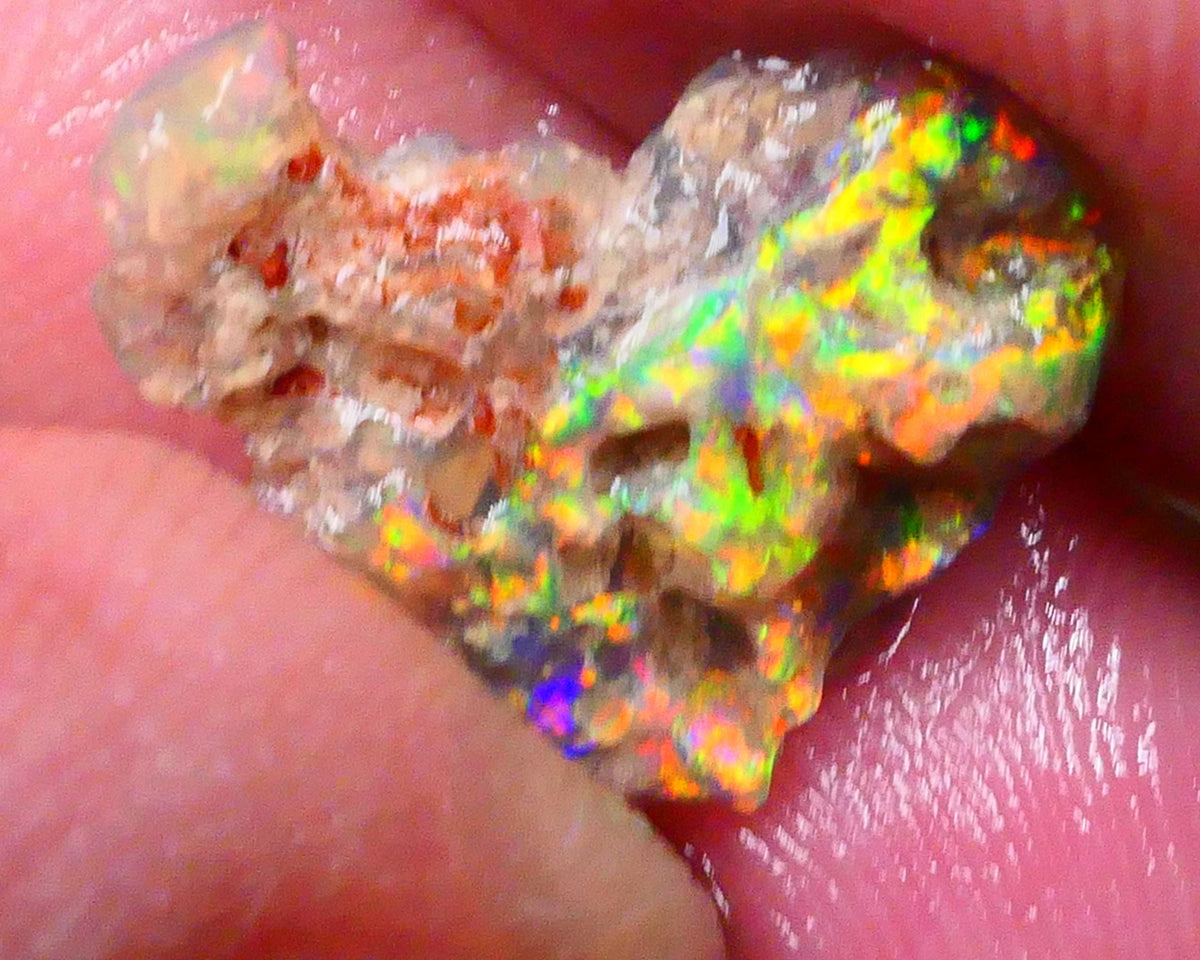 Lightning Ridge Ultra Brightness Bling Bling Crystal knobby opal rough 3.20cts Mega Bright Sexy electric Vivid Vibrant Yellow/Orange/Gold dominant Multifires some inclusions 15x14x5mm  Lot B4-A512