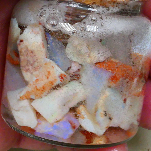 Coober Pedy Seam opal rough 220.00cts Potch & some colours Light base & Crystal 17mm to chip  Lot B4-A514