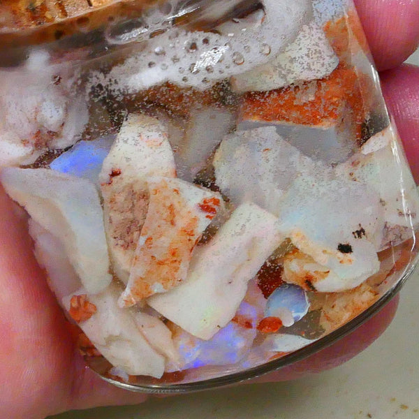Coober Pedy Seam opal rough 220.00cts Potch & some colours Light base & Crystal 17mm to chip  Lot B4-A514