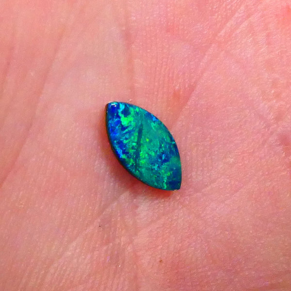 Gem Quality Coober Pedy doublet 0.65cts Gorgeous Bright Greens & blues ready to set 10x5x2mm  Lot B4-A540