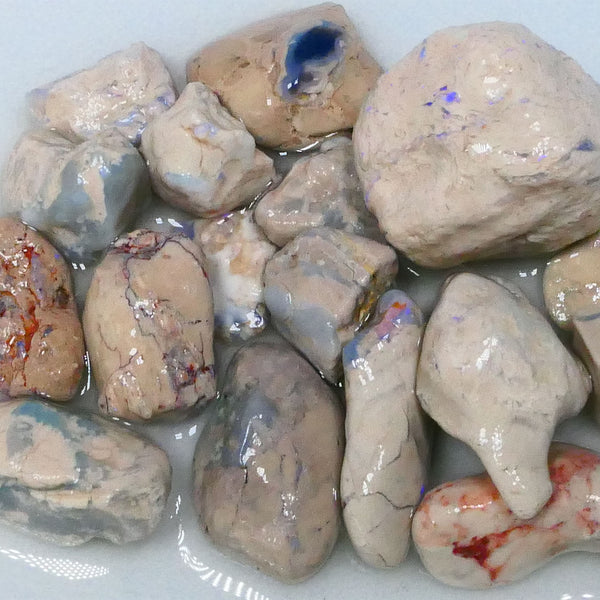 Lightning Ridge Knobby & Seam opal formations rough 290.00cts some bits of colours to chase & explore not sold for cutters 28mm to chip size Lot B4-A536