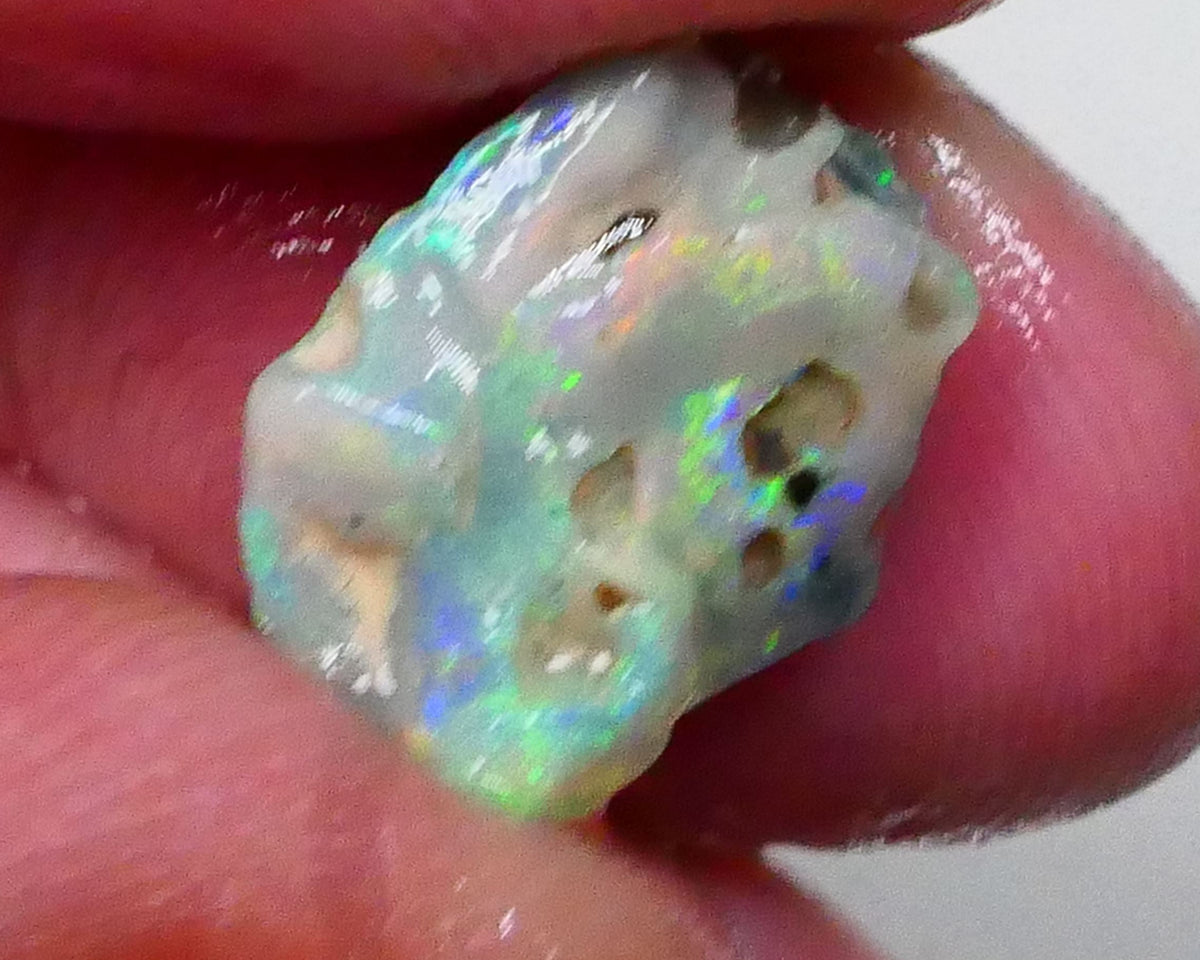 Oranges & rainbow of Multifires Knobby opal rough 5.50cts Lighting Ridge nice Colourful material to gamble 16x12x6mm  Lot B4-A530