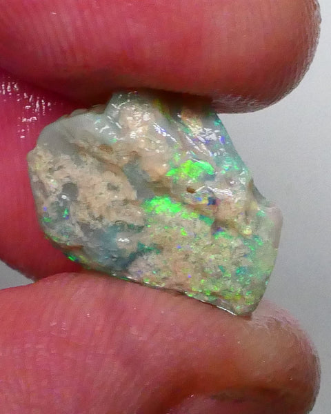 Oranges & rainbow of Multifires Knobby opal rough 5.50cts Lighting Ridge nice Colourful material to gamble 16x12x6mm  Lot B4-A530