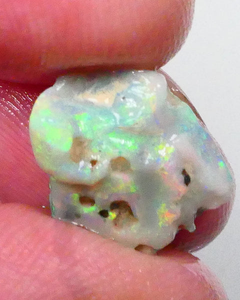 Oranges & rainbow of Multifires Knobby opal rough 5.50cts Lighting Ridge nice Colourful material to gamble 16x12x6mm  Lot B4-A530