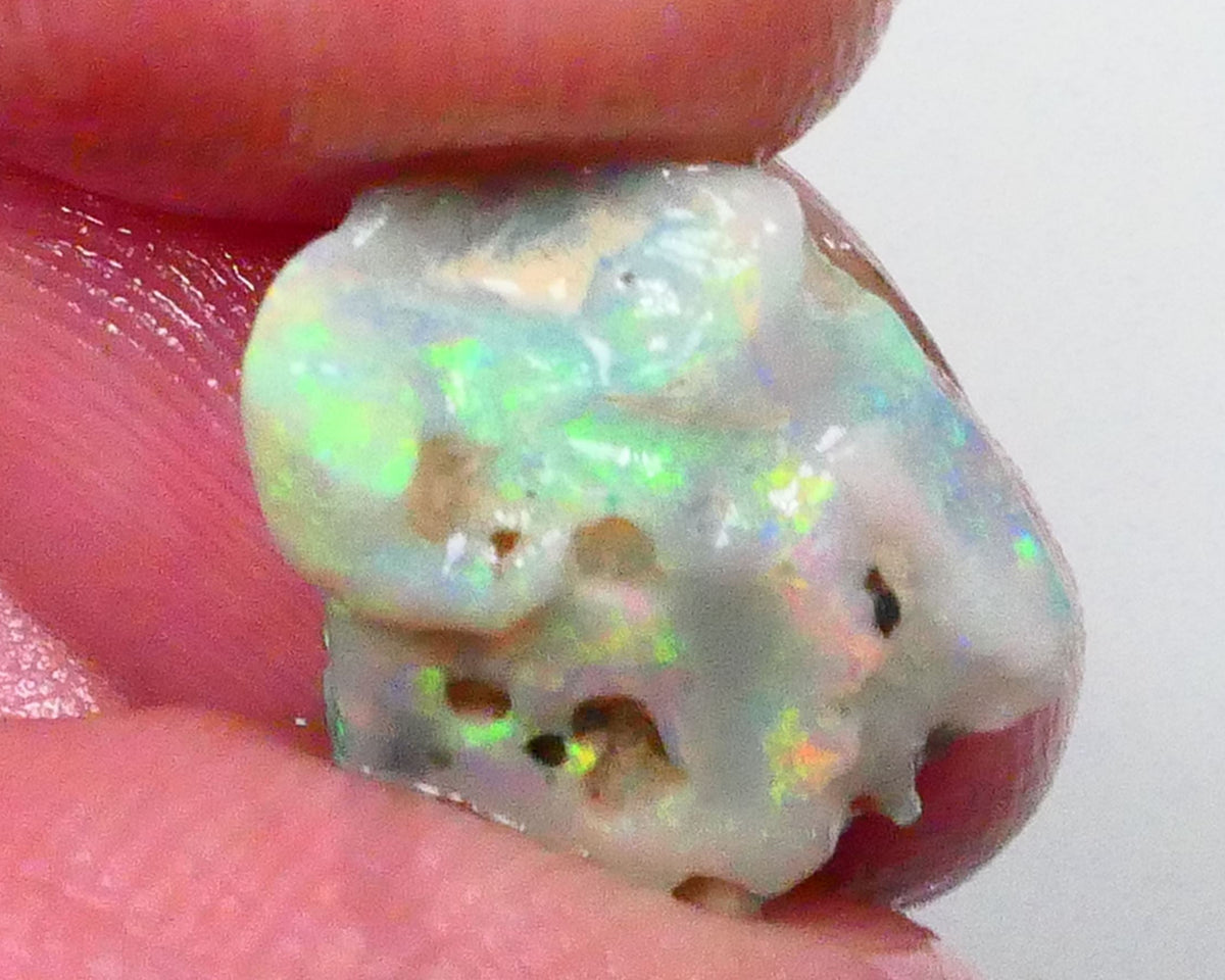 Oranges & rainbow of Multifires Knobby opal rough 5.50cts Lighting Ridge nice Colourful material to gamble 16x12x6mm  Lot B4-A530