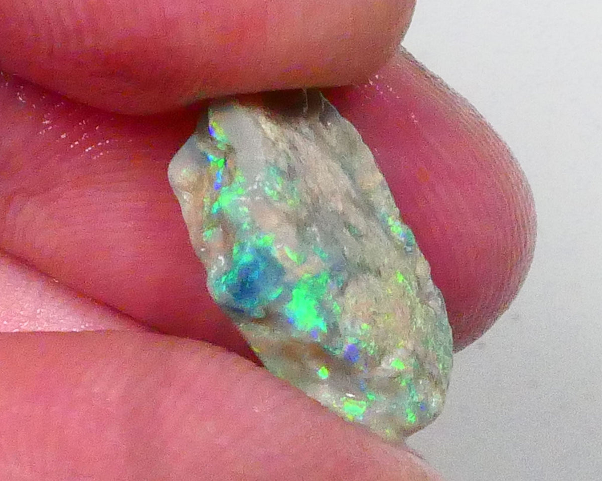 Oranges & rainbow of Multifires Knobby opal rough 5.50cts Lighting Ridge nice Colourful material to gamble 16x12x6mm  Lot B4-A530