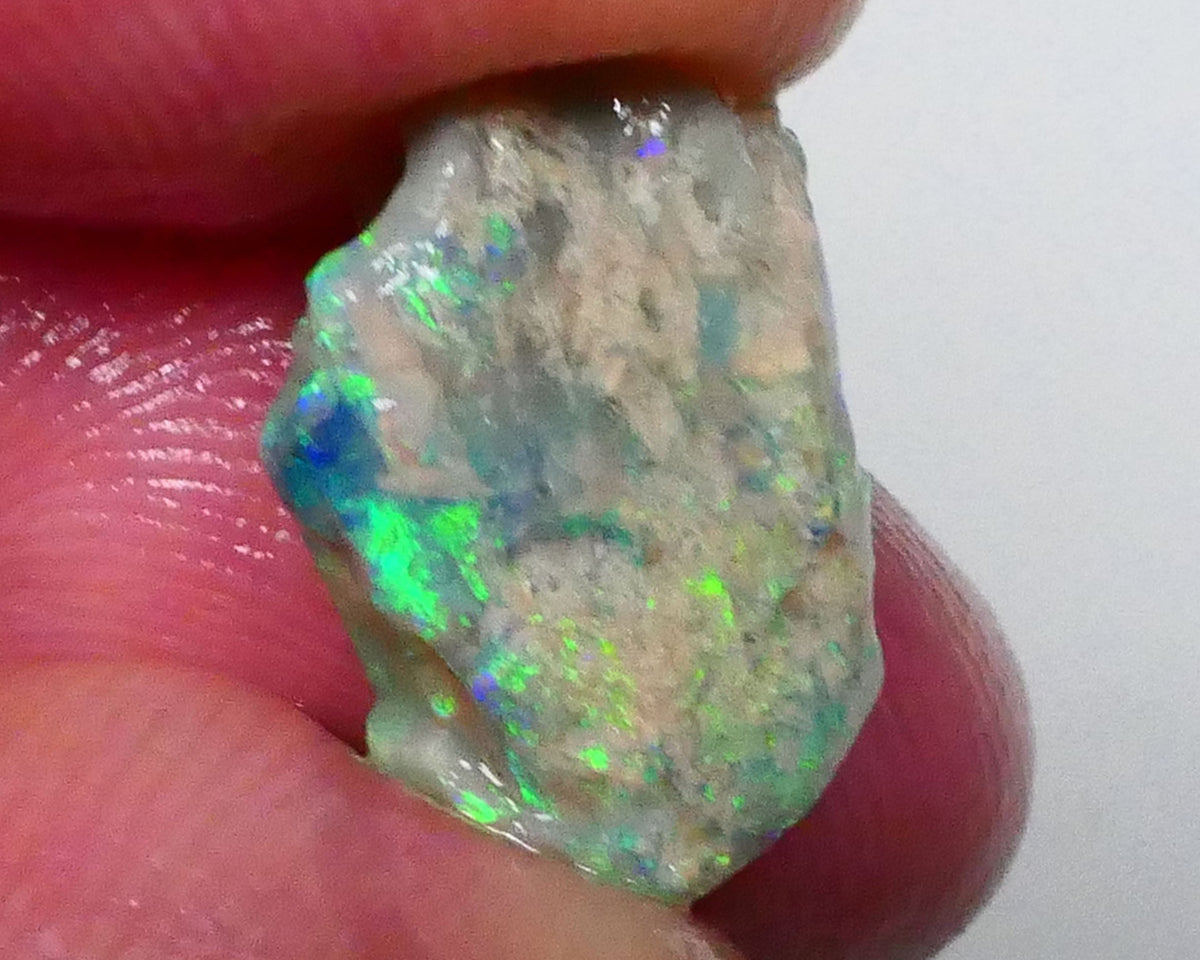 Oranges & rainbow of Multifires Knobby opal rough 5.50cts Lighting Ridge nice Colourful material to gamble 16x12x6mm  Lot B4-A530