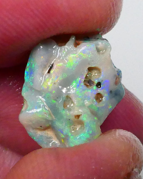 Oranges & rainbow of Multifires Knobby opal rough 5.50cts Lighting Ridge nice Colourful material to gamble 16x12x6mm  Lot B4-A530